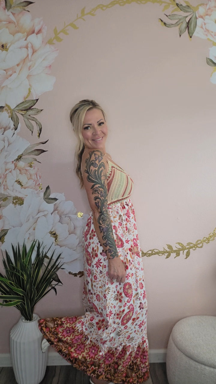 Printed Scoop Neck Cami Dress