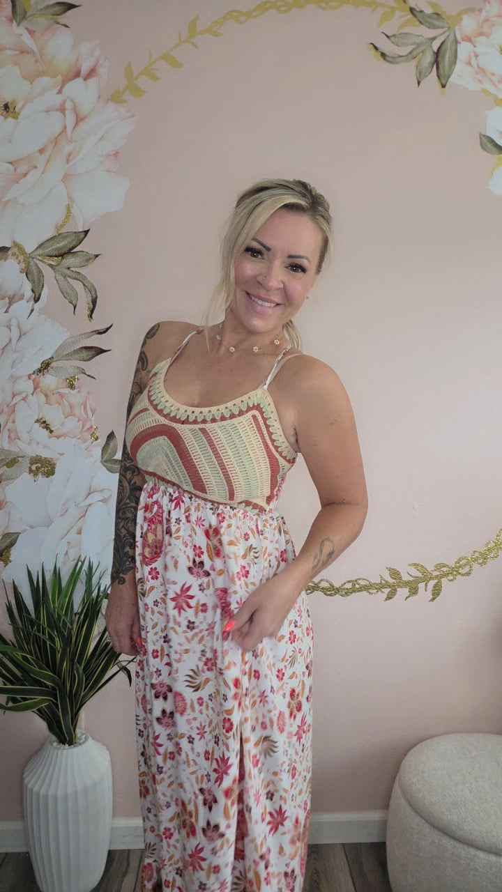 Printed Scoop Neck Cami Dress